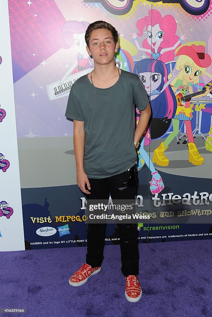 Premiere Of Hasbro Studios' "My Little Pony Equestria Girls Rainbow Rocks" - Purple Carpet