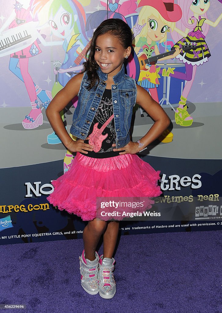 Premiere Of Hasbro Studios' "My Little Pony Equestria Girls Rainbow Rocks" - Purple Carpet