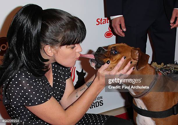 Actress Pauley Perrette attends the 4th annual American Humane Association Hero Dog Awards at The Beverly Hilton Hotel on September 27, 2014 in...