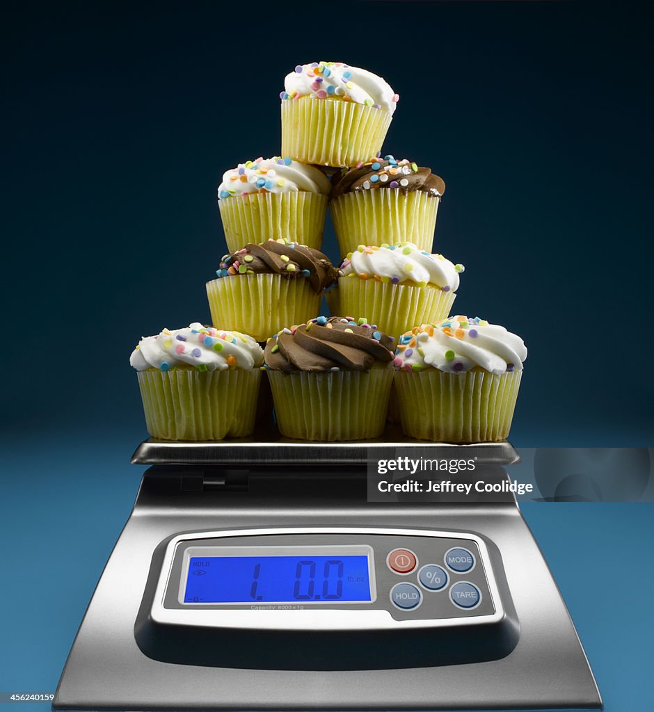 Cupcakes on Digital Scale