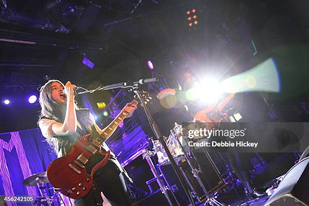 Danielle Haim of HAIM performs at The Academy at The Academy on December 13, 2013 in Dublin, Ireland.