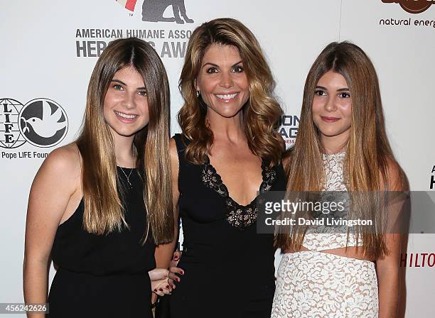 Actress Lori Loughlin and daughters Isabella Rose Giannull and Olivia Jade Giannull attend the 4th Annual American Humane Association Hero Dog Awards...