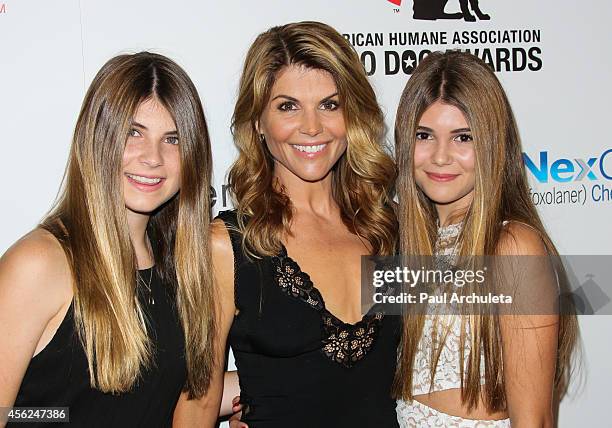 Actress Lori Loughlin and her daughters Isabella Rose Giannulli and Olivia Jade Giannulli attends the 4th annual American Humane Association Hero Dog...