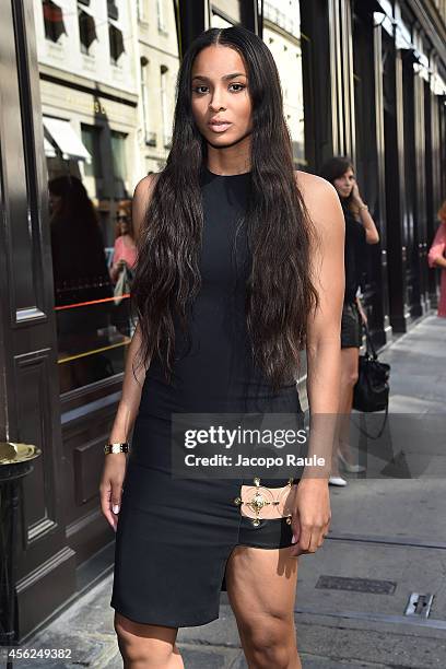 Ciara arrives at Hotel Costes during Paris Fashion Week, Womenswear SS 2015 on September 28, 2014 in Paris, France.