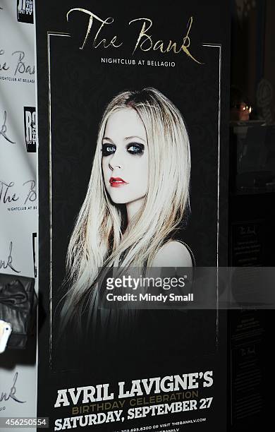Avril Lavigne arrives at The Bank Nightclub at Bellagio on September 27, 2014 in Las Vegas, Nevada.
