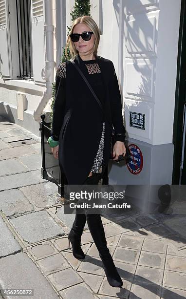 Olivia Palermo attends Viktor & Rolf fashion show as part of the Paris Fashion Week Womenswear Spring/Summer 2015 on September 27, 2014 in Paris,...