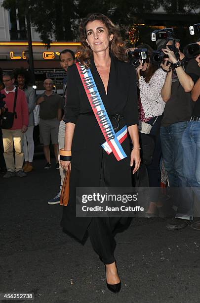 Agnes Boulard better known as Mademoiselle Agnes attends Jean-Paul Gaultier fashion show at Le Grand Rex as part of the Paris Fashion Week Womenswear...