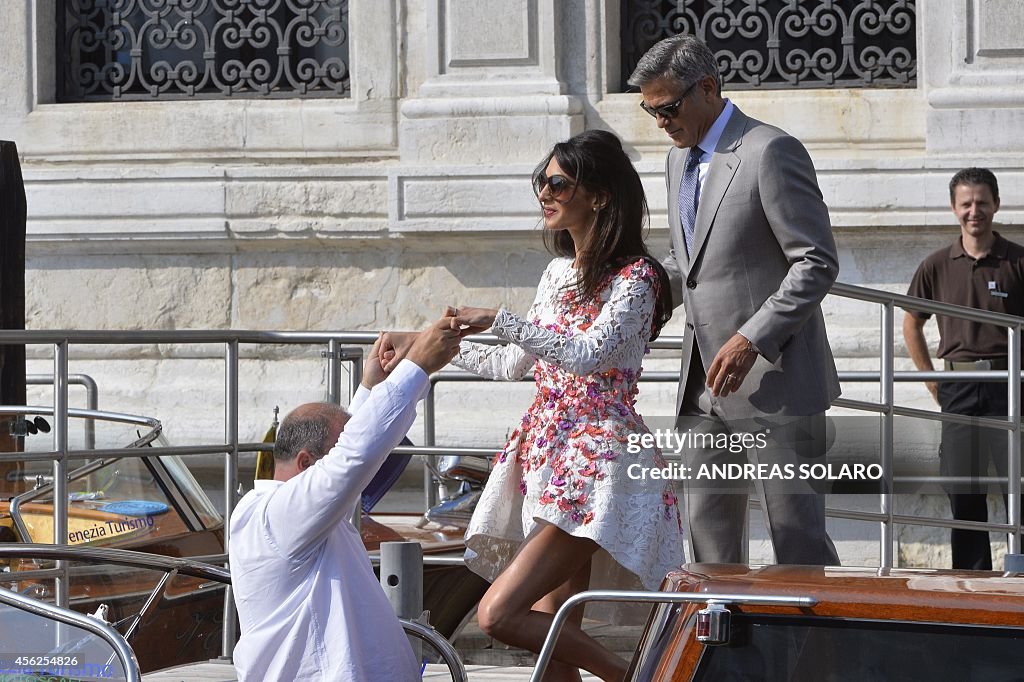 ITALY-US-BRITAIN-PEOPLE-WEDDING-CLOONEY
