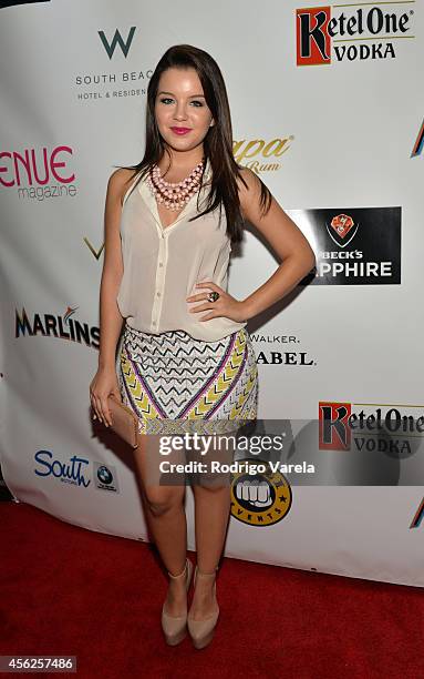 Ana Carolina Grajales attends Venue Magazines 8th Anniversary Celebration at Wall at W Hotel on September 27, 2014 in Miami Beach, Florida.