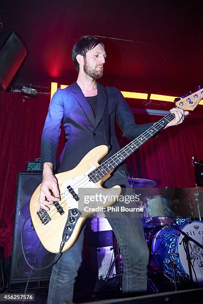 Simon Lindley of Exit Calm performs on stage at Hoxton Bar on September 27, 2014 in London, United Kingdom.