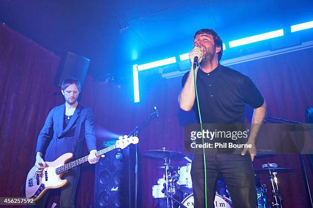 Simon Lindley and Nicky Smith of Exit Calm perform on stage at Hoxton Bar on September 27, 2014 in London, United Kingdom.