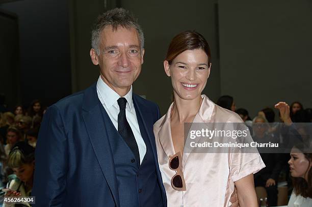 Geoffroy de La Bourdonnaye and Hanneli Mustaparta attend the Chloe show as part of the Paris Fashion Week Womenswear Spring/Summer 2015 on September...