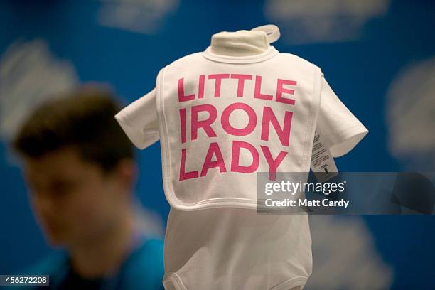 Merchandise is displayed for sale at the Conservative party conference on September 28, 2014 in Birmingham, England. The governing Conservative party...