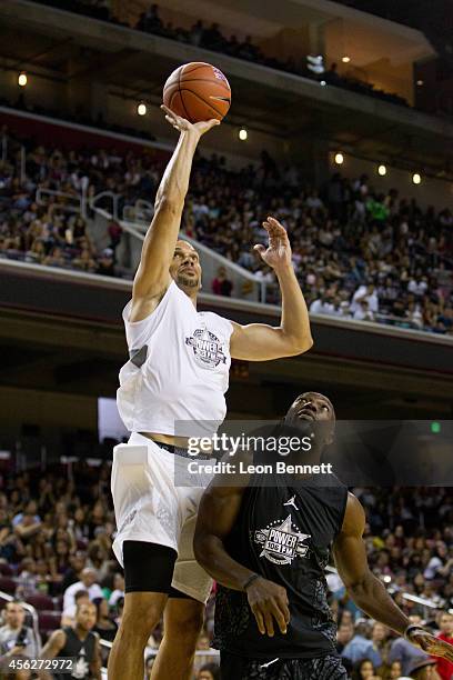 Kareem Abdul Jabar Jr. Attends the Power 106's All-Star Celebrity Basketball Game Benefiting Homeboy Industries at USC Galen Center on September 21,...