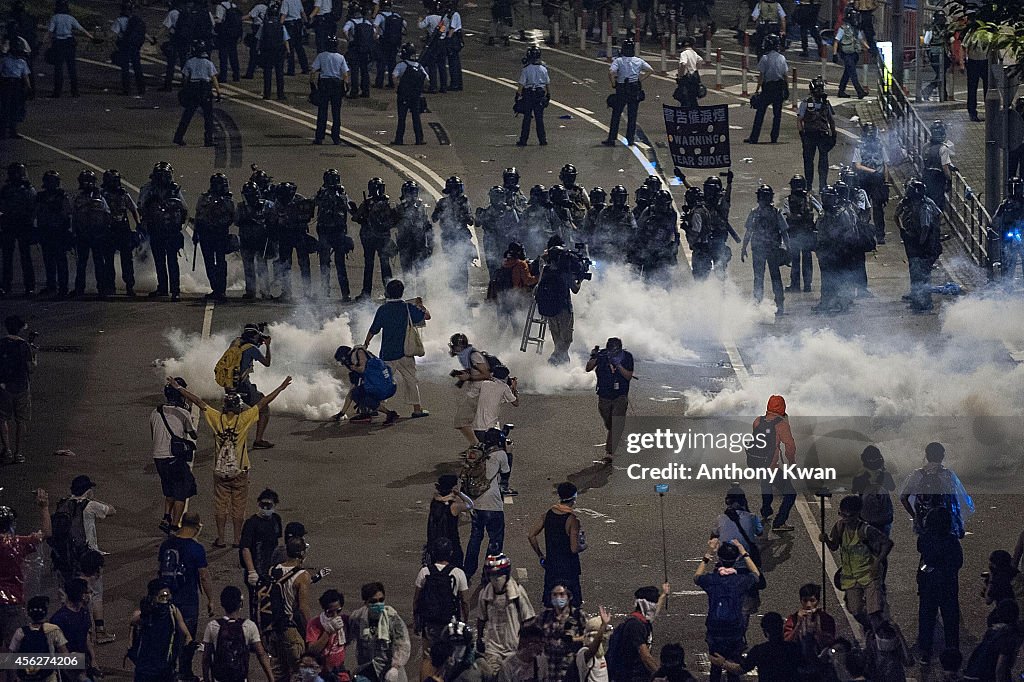 Pro Democracy Supporters Attempt To Bring Hong Kong To A Stand Still With Mass Rally