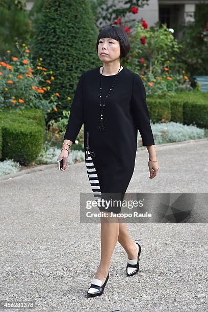 Angelica Cheung arrives at Chloe during Paris Fashion Week, Womenswear SS 2015 on September 28, 2014 in Paris, France.