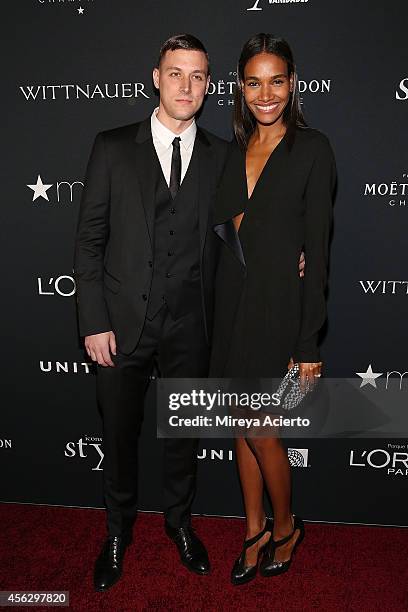 Basketball player Donnie McGrath and model Arienis Sosa attend 2014 Icons Of Style Gala Hosted By Vanidades at Mandarin Oriental Hotel on September...