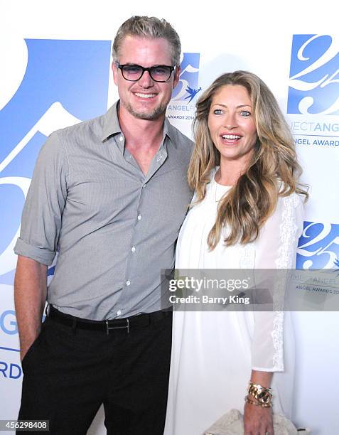 Actor Eric Dane and actress Rebecca Gayheart arrive for Project Angel Food Celebrates 25 Years With 2014 Angel Awards at Project Angel Food on...
