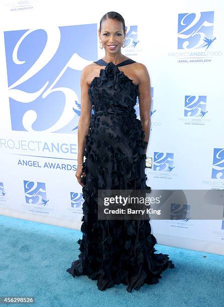 Faye Moseley arrives for Project Angel Food Celebrates 25 Years With 2014 Angel Awards at Project Angel Food on September 6, 2014 in Los Angeles,...