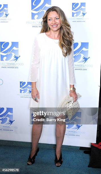 Actress Rebecca Gayheart arrives for Project Angel Food Celebrates 25 Years With 2014 Angel Awards at Project Angel Food on September 6, 2014 in Los...