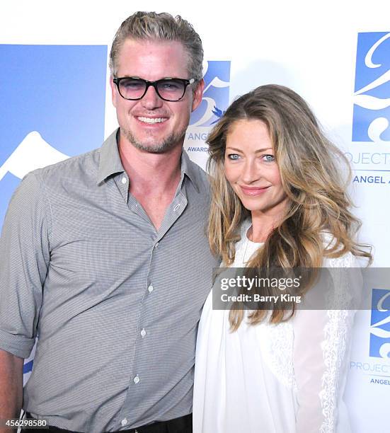 Actor Eric Dane and actress Rebecca Gayheart arrive for Project Angel Food Celebrates 25 Years With 2014 Angel Awards at Project Angel Food on...