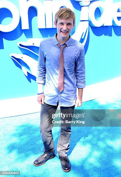 Actor Nathan Gamble attends the premiere of 'Dolphin Tale 2' at Regency Village Theatre on September 7, 2014 in Westwood, California.