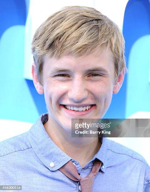 Actor Nathan Gamble attends the premiere of 'Dolphin Tale 2' at Regency Village Theatre on September 7, 2014 in Westwood, California.