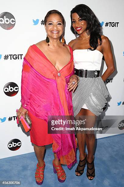 Actress Debbie Allen and daughter, dancer Vivian Nixon, attend the TGIT Premiere event at Palihouse on September 20, 2014 in West Hollywood,...