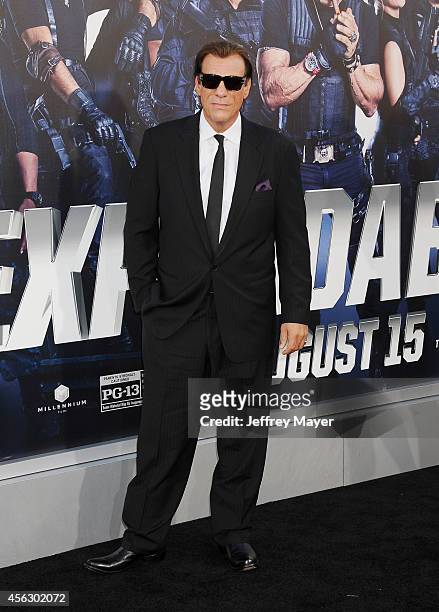 Actor Robert Davi arrives at the Los Angeles premiere of 'The Expendables 3' at TCL Chinese Theatre on August 11, 2014 in Hollywood, California.