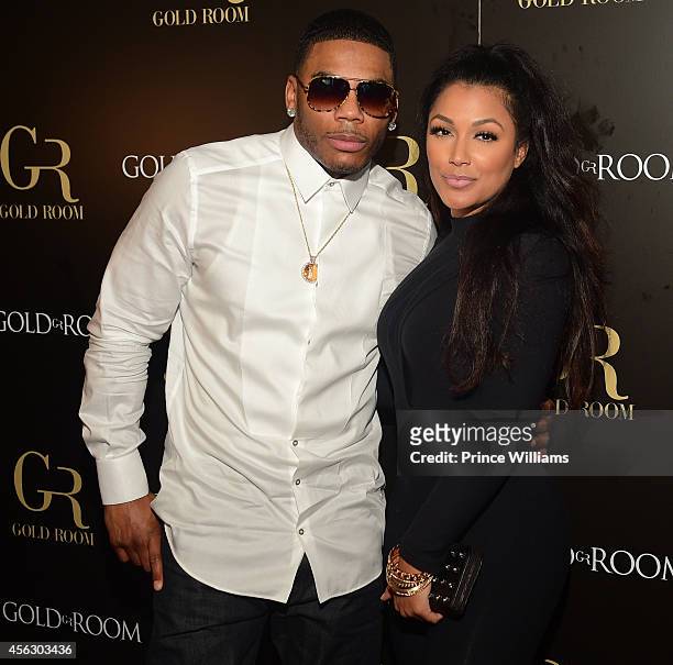 Nelly and Shantel Jackson Host Gold Room Monday Nights at Gold Room on September 21, 2014 in Atlanta, Georgia.
