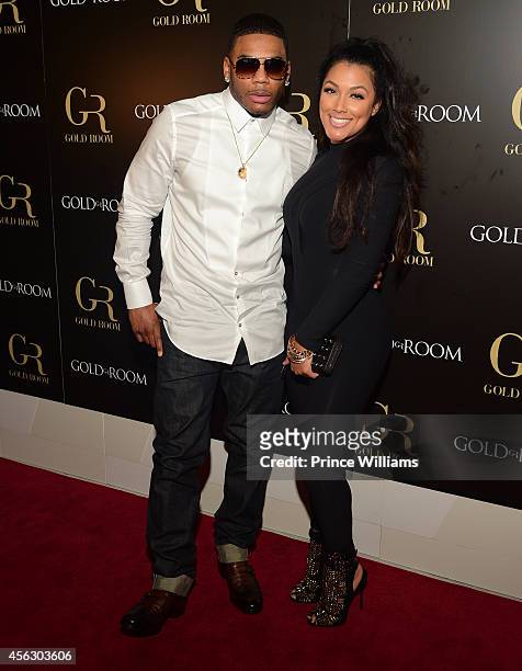 Nelly and Shantel Jackson Host Gold Room Monday Nights at Gold Room on September 21, 2014 in Atlanta, Georgia.
