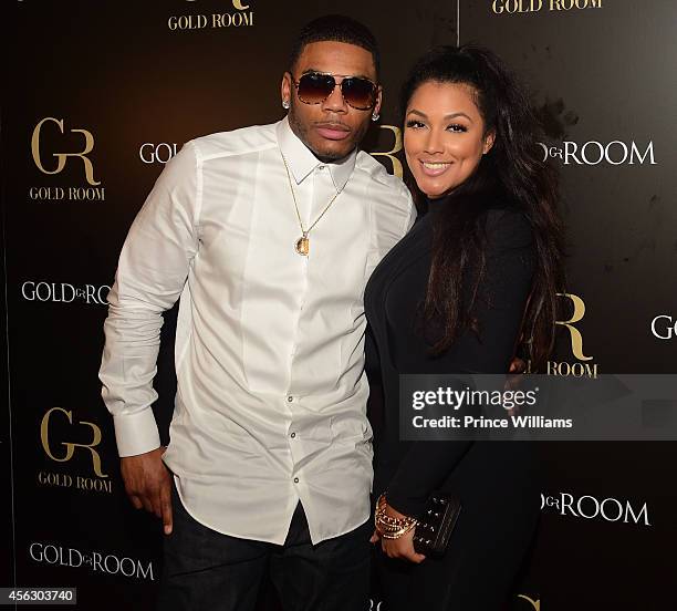 Nelly and Shantel Jackson Host Gold Room Monday Nights at Gold Room on September 21, 2014 in Atlanta, Georgia.