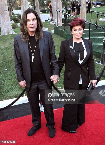 Musician Ozzy Osbourne and tv personality Sharon Osbourne attend the annual 'Summer Spectacular Under The Stars' for the Brent Shapiro Foundation for...