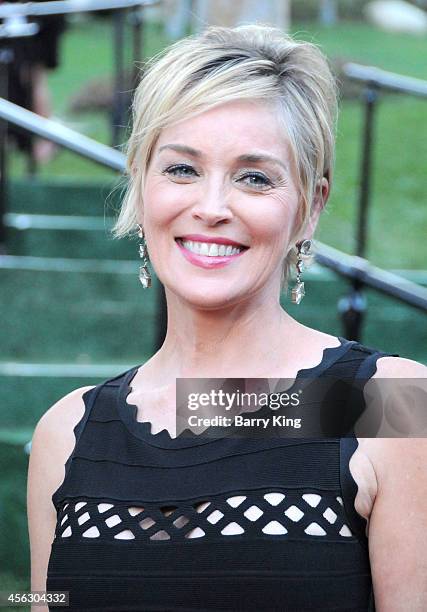 Actress Sharon Stone attends the annual 'Summer Spectacular Under The Stars' for the Brent Shapiro Foundation for Alchohol and Drug Awareness on...