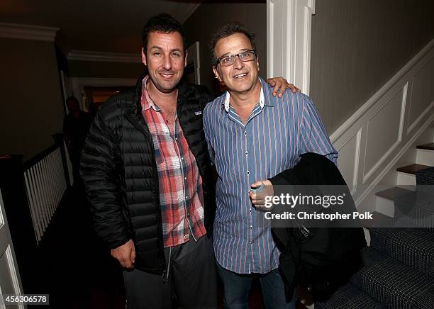 Actors Adam Sandler and Allen Covert attend Rock4EB, Malibu, with Jackson Browne & David Spade sponsored by Suja Juice & Sabra Hummus at Private...