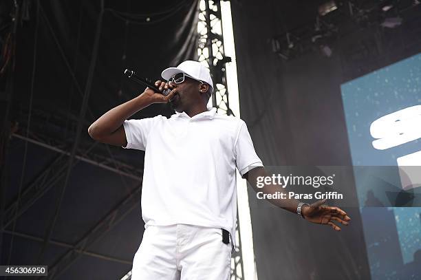 Rapper MJG performs onstage at Outkast #ATLast Concert at Centennial Olympic Park on September 28, 2014 in Atlanta, Georgia.