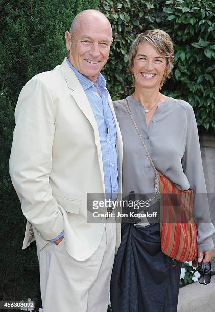 Actor Corbin Bernsen and wife actress Amanda Pays arrive at The Rape Foundation's Annual Brunch at Ron Burkle's Green Acres Estate on September 28,...