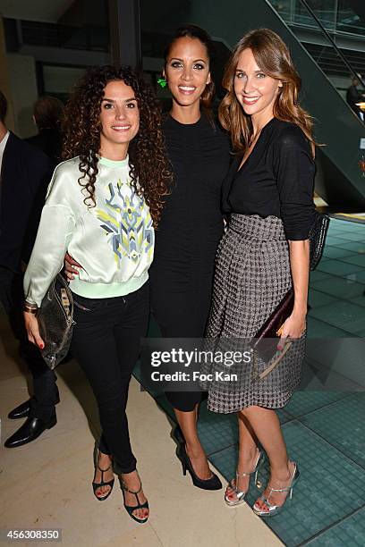 Barbara Cabrita, Noemie Lenoir and Ophelie Meunier attend the John Galliano show as part of the Paris Fashion Week Womenswear Spring/Summer 2015 John...