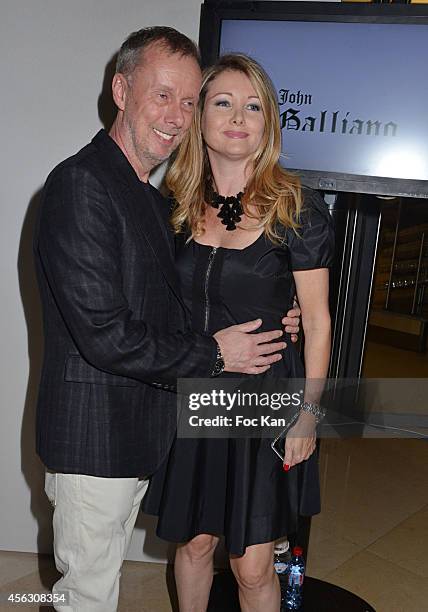 Bill Gaytten and Angela Melillo attend the John Galliano show as part of the Paris Fashion Week Womenswear Spring/Summer 2015 John Galliano : Runway...