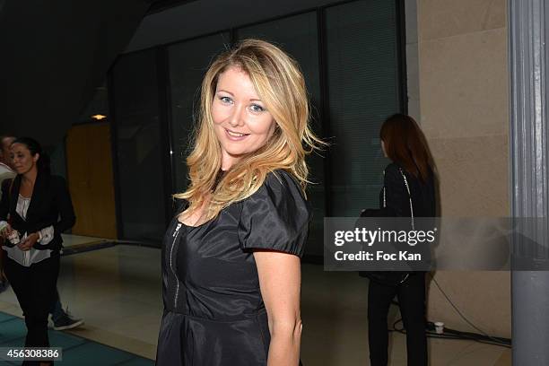 Comedian Angela Melillo attends the John Galliano show as part of the Paris Fashion Week Womenswear Spring/Summer 2015 John Galliano : Runway - Paris...