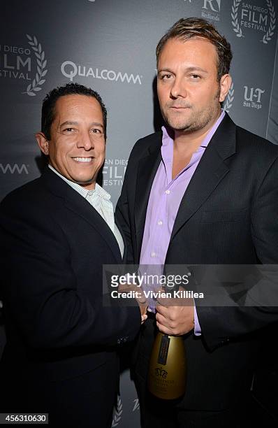 John Mussari of Magnifico Giornata and actor Stelio Savante attend the San Diego Film Festival 2014 on September 27, 2014 in San Diego, California.