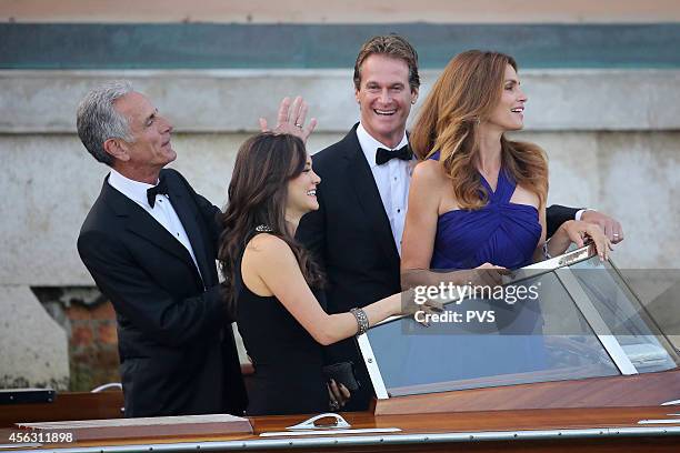Cindy Crawford and Rande Gerber attend the wedding party for the wedding of George Clooney and Amal Alamuddin on September 27, 2014 in Venice, Italy....