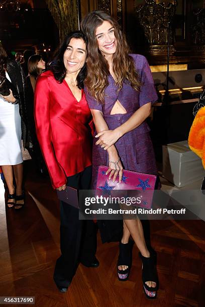 Chreographer Blanca Li and model Elisa Sednaoui attend the Stella McCartney show as part of the Paris Fashion Week Womenswear Spring/Summer 2015 on...