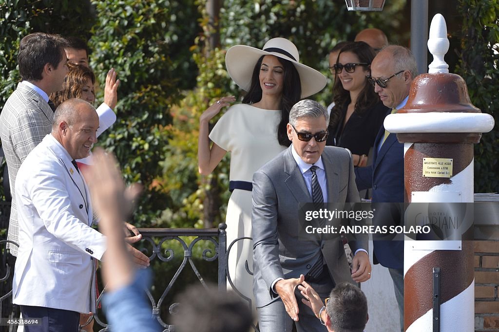 ITALY-US-BRITAIN-PEOPLE-WEDDING-CLOONEY