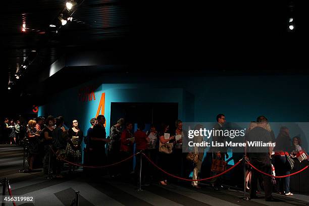 Former Australian Prime Minister Julia Gillard greets fans and signs her new book "My Story" at the Seymour Centre on September 29, 2014 in Sydney,...