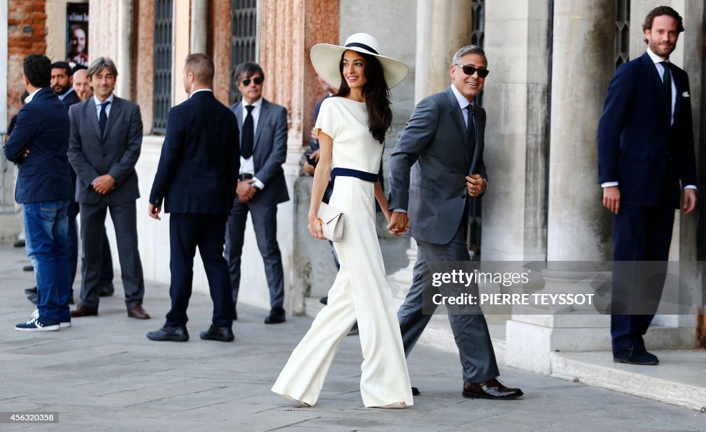 ITALY-US-BRITAIN-PEOPLE-WEDDING-CLOONEY