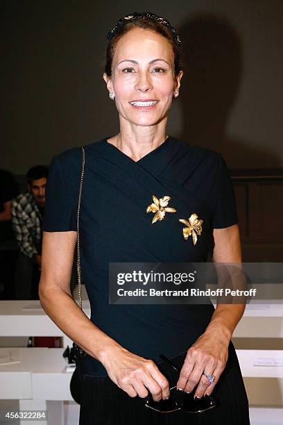 Andrea Dellal attends the Giambattista Valli show as part of the Paris Fashion Week Womenswear Spring/Summer 2015 on September 29, 2014 in Paris,...