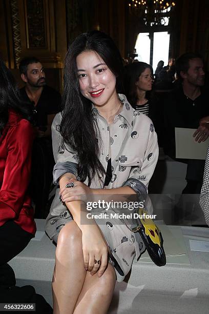 Zhu Zhu attends the Stella McCartney show as part of the Paris Fashion Week Womenswear Spring/Summer 2015 on September 29, 2014 in Paris, France.