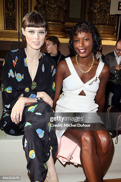 Coco Rocha and Shala Monroque attend the Stella McCartney show as part of the Paris Fashion Week Womenswear Spring/Summer 2015 on September 29, 2014...