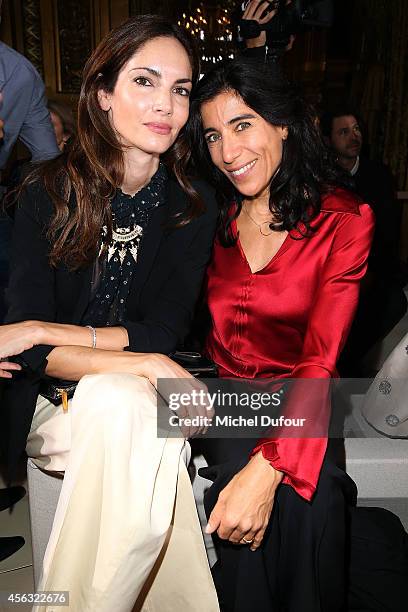 Eugenia Silva and Bianca Li attend the Stella McCartney show as part of the Paris Fashion Week Womenswear Spring/Summer 2015 on September 29, 2014 in...